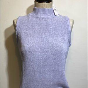 Mock neck sweater shell